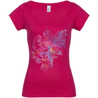 70446.57 - Футболка женская Vibrance, темно-розовая (фуксия)