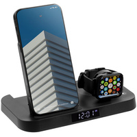 15609.30 - Зарядная станция с часами Clock Nest, черная