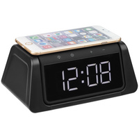 13198.30 - Настольный стерилизатор с беспроводной зарядкой и часами UV Depot, черный