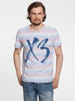 70935.50 - Футболка «ХЗ» двусторонняя, красная с синим