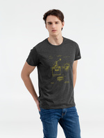 70752.12 - Футболка приталенная Old Patents. Coffee Mill, черный меланж