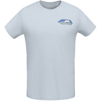 71912.14 - Футболка мужская «Мышка на севере», голубая