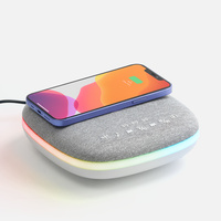 17487.10 - Bluetooth-колонка с беспроводной зарядкой и подсветкой Terrafonic, серая