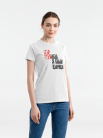 70641.60 - Футболка женская «Кабы я была царица», белая