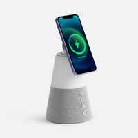 17573.10 - Bluetooth-колонка с беспроводной зарядкой и подсветкой Cone Sonance, серая
