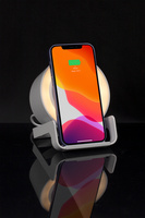 13927.60 - Лампа с колонкой и беспроводной зарядкой moonLight, белая