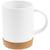 77013.60 - Кружка с пробковой подставкой Corky для сублимационной печати, матовая, белая