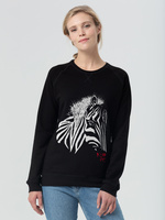 70356.30 - Толстовка женская «Арт-рокстар. Kiss Me», черная