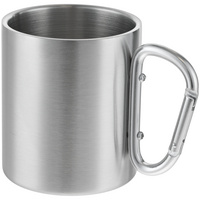 63011.10 - Кружка Trek, с серебристой ручкой-карабином