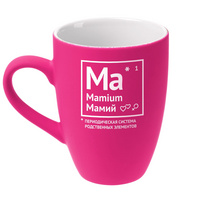 70228.77 - Кружка «Мамий» с покрытием софт-тач, ярко-розовая (фуксия)