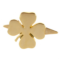 16476.00 - Шильдик «Счастливый клевер», золотистый