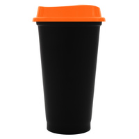 20996.20 - Стакан с крышкой Color Cap Black, черный с оранжевым