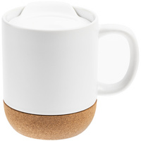 77012.60 - Кружка с пробковой подставкой Corky Walk для сублимационной печати, матовая, белая