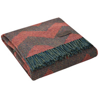 19149.59 - Плед Zig Zag, красный с коричневым