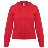 WW642004 - Толстовка женская Hooded Full Zip красная