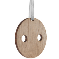 10145.04 - Деревянная подвеска Carving, в форме пуговицы Санты