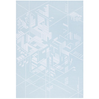 20146.17 - Плед Winterflake, бело-голубой с люрексом