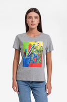 70629.11 - Футболка женская Artist Bear, серый меланж