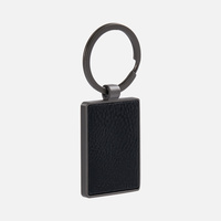 18666.30 - Брелок Gun Metal Leather Rectangle, графитовый