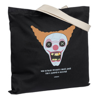 71074.02 - Холщовая сумка «Цирк» с внутренним карманом, черная