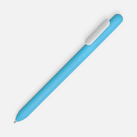 6969.44 - Ручка шариковая Swiper Soft Touch, голубая с белым