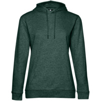 WW04W618 - Толстовка с капюшоном женская Hoodie, темно-зеленый меланж