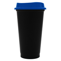 20996.40 - Стакан с крышкой Color Cap Black, черный с синим