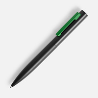 16715.90 - Ручка шариковая Inkolor, черная с зеленым
