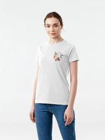 70384.60 - Футболка женская «Цветочная азбука: А», белая