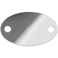 13843.02 - Шильдик металлический Alfa Oval, серебристый (хром)