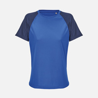 04788534 - Футболка спортивная женская Vortex Women, темно-синяя с ярко-синим
