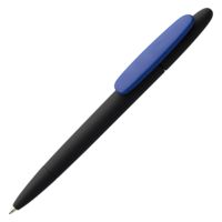 3389.34 - Ручка шариковая Prodir DS5 TRR-P Soft Touch, черная с синим