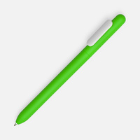 6969.69 - Ручка шариковая Swiper Soft Touch, зеленая с белым