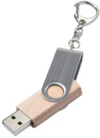 7437.06 - Флешка Twist Wood, светлое дерево, 16 Гб