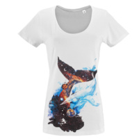 70405.60 - Футболка женская «Гиганты Вселенной», белая