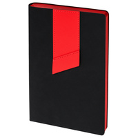 21180.35 - Ежедневник Bookmark, недатированный, черный с красным