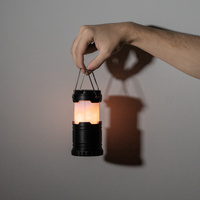 63006.30 - Кемпинговый фонарь с имитацией пламени Lindau Flame, черный