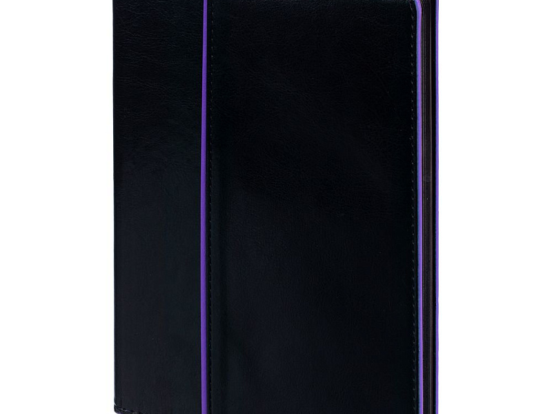 Ежедневник Alanis, недатированный, черный с фиолетовым