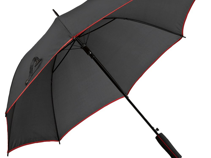 Зонт-трость Jenna, черный с красным
