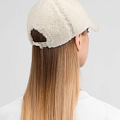 Бейсболка Oblako, утепленная, молочно-белая