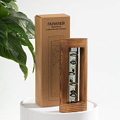 Термометр «Галилей» в деревянном корпусе, серый