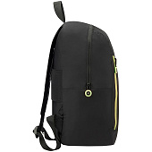 Складной рюкзак Compact Neon, черный с зеленым