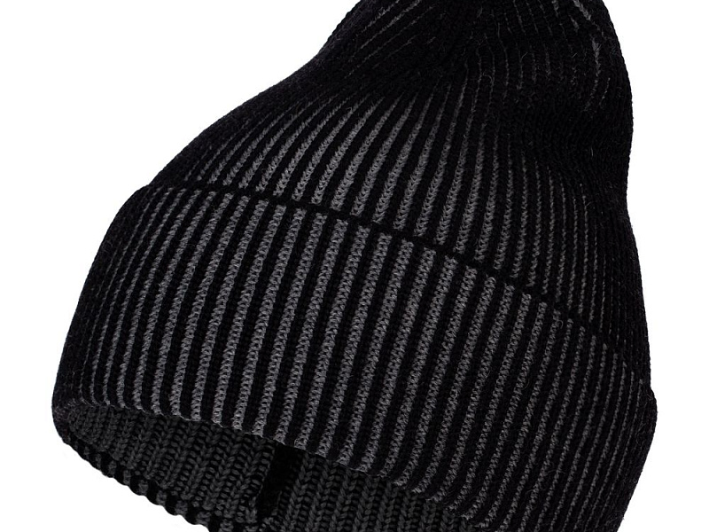 Шапка Nobilis, черная с серым меланжем