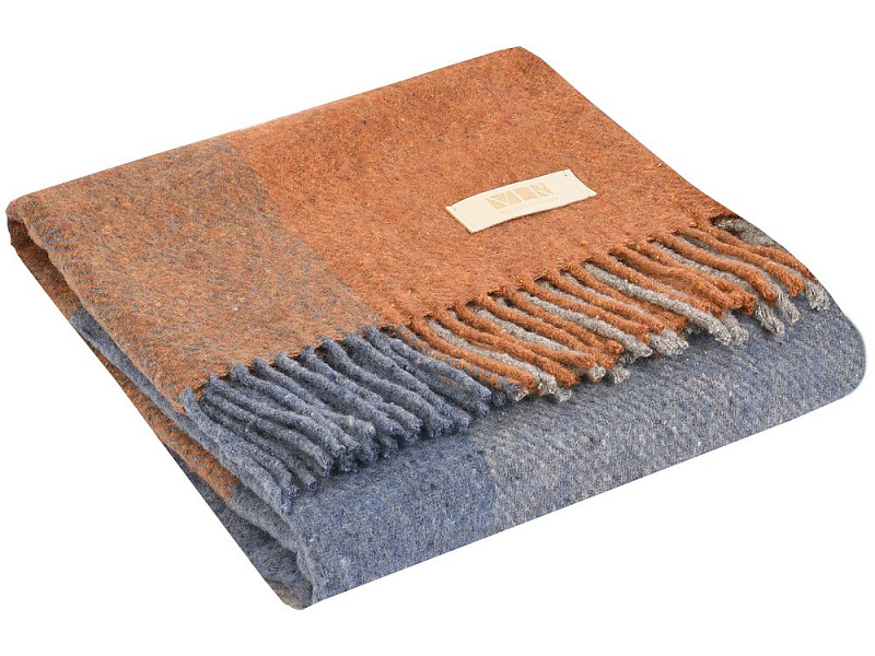 Плед Mumbai, оранжевый с голубым