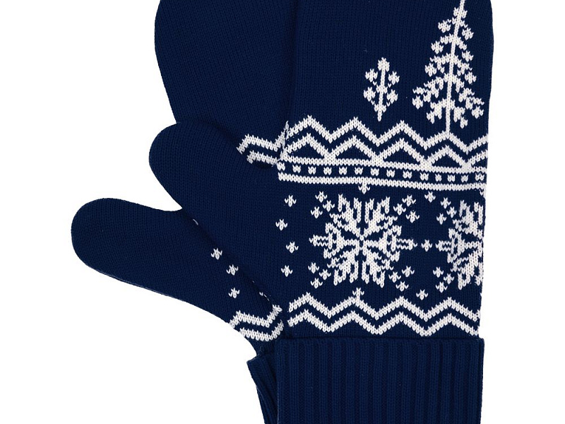 Варежки Elnik, синие с молочно-белым