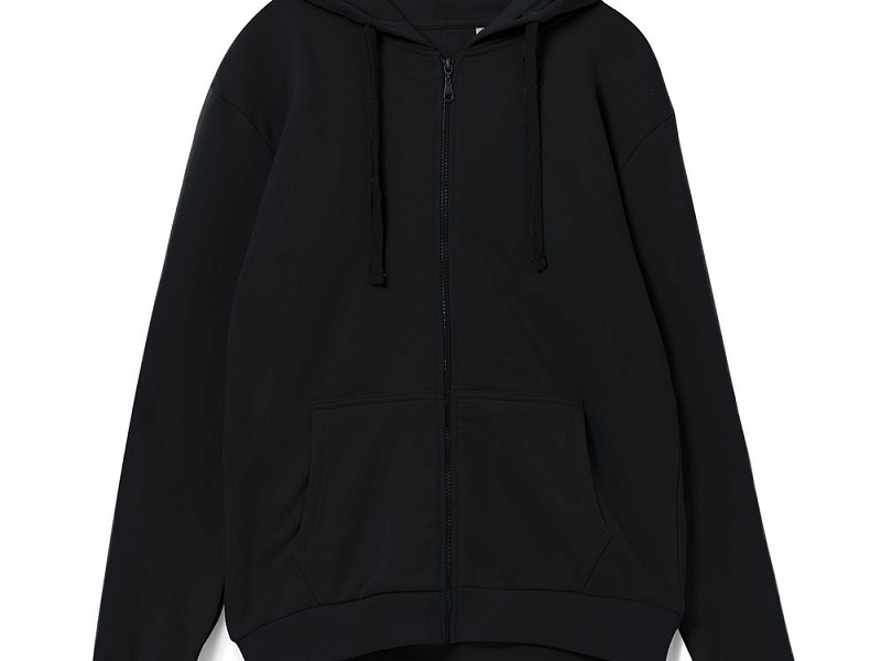 Толстовка на молнии с капюшоном Siverga 2.0, черная