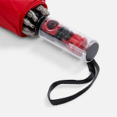 Зонт наоборот складной Futurum со светоотражающим кантом, красный