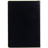 Ежедневник Alanis, недатированный, черный с зеленым