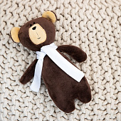 Мягкая игрушка Beastie Toys, мишка с белым шарфом