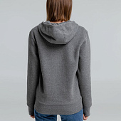 Толстовка на молнии с капюшоном унисекс King, темно-серый меланж